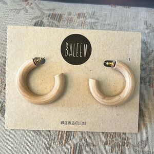 BALEEN made in Seattle, Washington handmade wooden hoop earrings 99% recycled